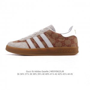 Adidas Originals X Gucci Gazelle Retro men's and women's sneakers, combining the
