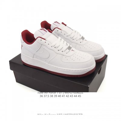 Nike Air Force 1 '07 Low, a versatile, platform, low-top white sneaker with cush
