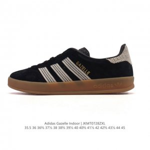 Top-grain leather Adidas Originals Gazelle Indoor Retro Trefoil Non-slip Transpa