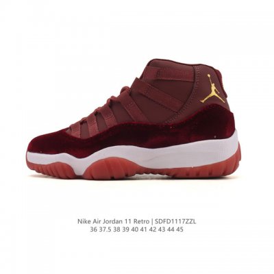 Nike Air Jordan 11 Retro Men's and Women's Sneakers. The classic AJ11 design is