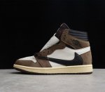 A Travis Scott x Air Jordan AJ1 High OG TS SP CD4487-100 Swoosh Logo 3M Cactus