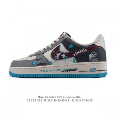 Corporate-level Af1 Nike Air Force 1 '07 Low Air Force One white shoes with thic