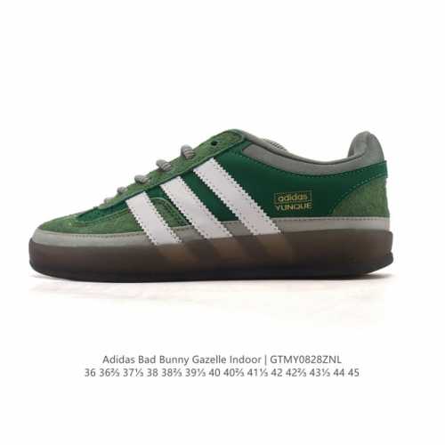 Corporate-grade adidas T-toe shoe collection, Bad Bunny x Adidas Gazelle Indoor