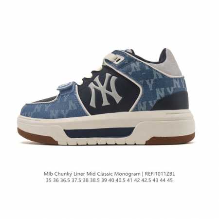 Company-grade Mlb Chunky Liner Mid popular item, lightweight platform sneakers, - Click Image to Close