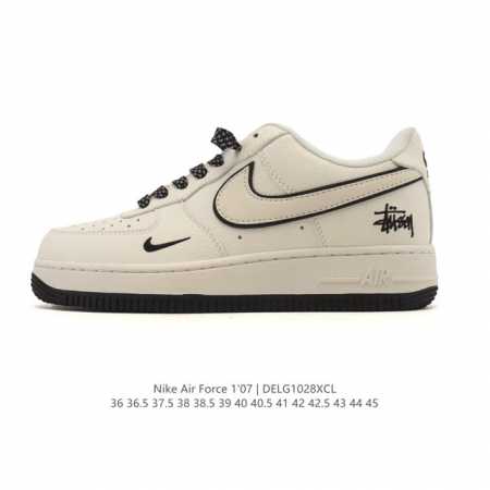 Company-grade Nike Air Force 1 '07 Low platform sneakers, featuring a thick sole - Click Image to Close