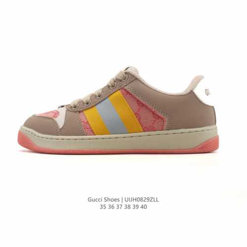 High-quality Gucci women's shoes. These Gucci Screener series shoes feature dist