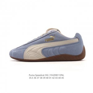 The Puma Speedcat Og is a low-top, German-inspired, retro, versatile racing sho