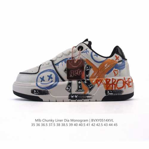 Corporate-Level Mlb Chunky Liner Mid Popular Item Senior Shoes Series Hand-Paint