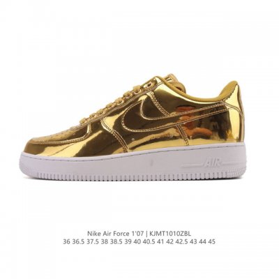 Company-grade Nike Air Force 1 '07 Low platform sneakers, featuring a thick sole
