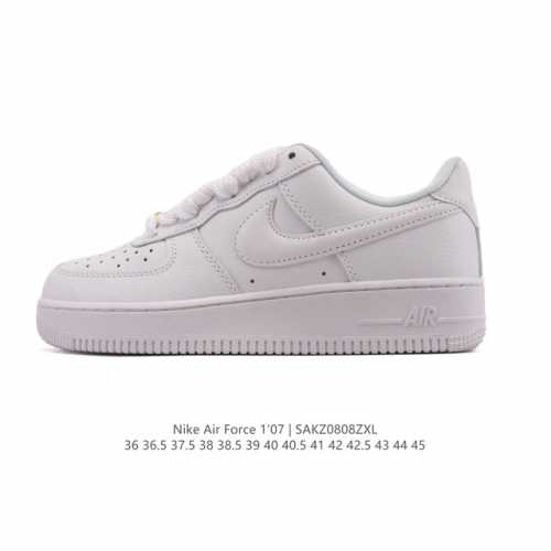 Nike Air Force 1 '07 Low White Air Force One Shoes, a versatile, low-top, thick