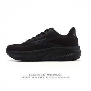 New, corporate-grade Brooks Ghost 17. A classic, thick-soled, elevated athletic