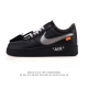 The Nike Off-White x Air Force 1 Off-White collaboration features a thick-soled,