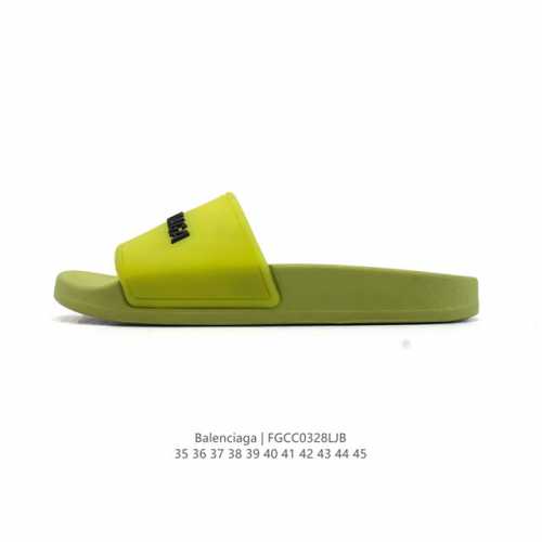 110 balenciaga/ Pu 3D Tpu Balenciaga Logo Pool Slides 35-45 Fgcc0328Ljb