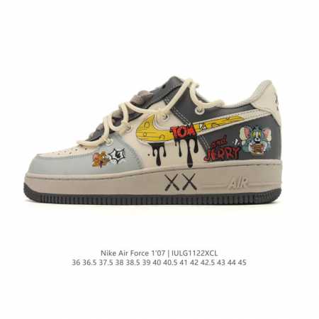 Company Grade Nike Air Force 1 '07 Low 2025 New Tom and Jerry Deconstructed Lac - Click Image to Close