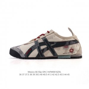 Authentic ASICS Onitsuka Tiger Mexico 66 Slip On Retro fashion comfortable breat