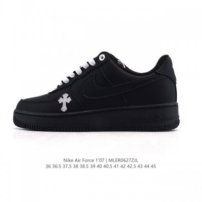 Company-level Nike Air Force 1 '07 Low Air Force One white shoes with air cushi