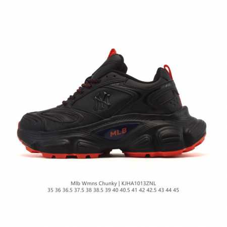 Company-grade MLB Bigball Chunky New York Yankees platform sneakers, unisex retr - Click Image to Close