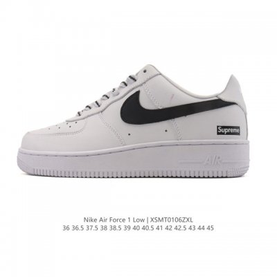 Nike Air Force 1 '07 Low, a versatile, platform, low-top white sneaker with cus