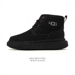 Factory Grade Authentic Ugg Retro Men's High-Top Sneakers, Trendy Boots, Leathe