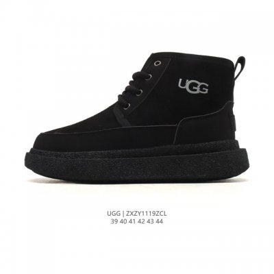 Factory Grade Authentic Ugg Retro Men's High-Top Sneakers, Trendy Boots, Leathe