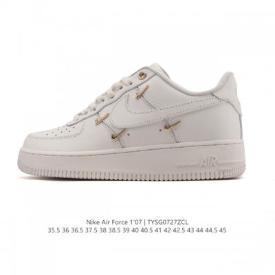 Genuine, top-grain leather Nike Air Force 1 '07 Low, a versatile, low-top, thick