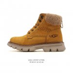 Company Grade Authentic Ugg Retro Men's High-Top Sneakers, Fur-lined Trendy Boo