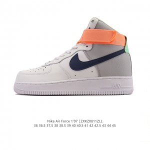 Nike Air Force 1 '07 High-Top Velcro-Cushioned White Sneakers, a 2025 model wit