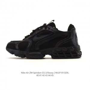 Nike Stussy x Nike Air Zoom Spiridon Caged 2 "Black Linen" Sneakers, a retro cas