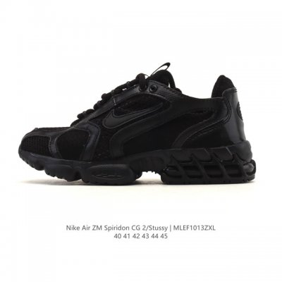 Nike Stussy x Nike Air Zoom Spiridon Caged 2 "Black Linen" Sneakers, a retro cas