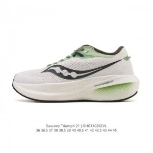 Saucony Triumph 21 Unisex Running Shoes, High-Cushioning, Lightweight, Thick, He