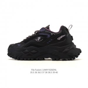 Company-grade Fila Women's Chunky Shoes, Fila Fusion, Thick-soled, Height-increa