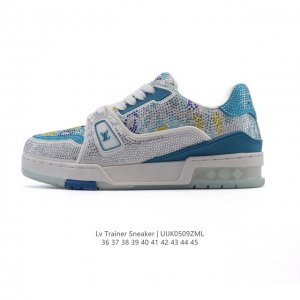 Louis Vuitton Lv 2025 3DLogo LvLouis Vuitton Trainer Sneaker Low 36-45 Uijk0509