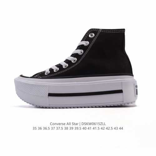 Converse high-top thick-soled height-enhancing sports shoes for men and women Co
