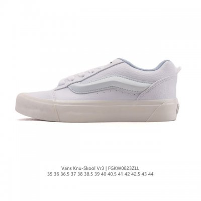 Vans Knu-Skool Vr3 Lx loafers with leather uppers. Camp Julian Series low-top r
