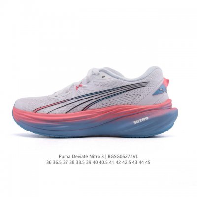 Genuine Puma Puma Deviate Nitro3 Men's and Women's 2025 New Running Shoes Shock