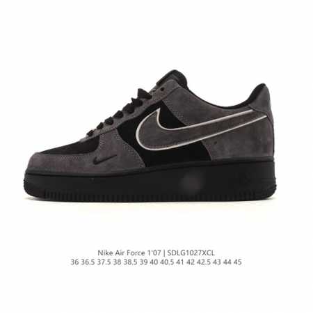 Company-grade Nike Air Force 1 '07 Low platform sneakers, featuring a thick sole - Click Image to Close