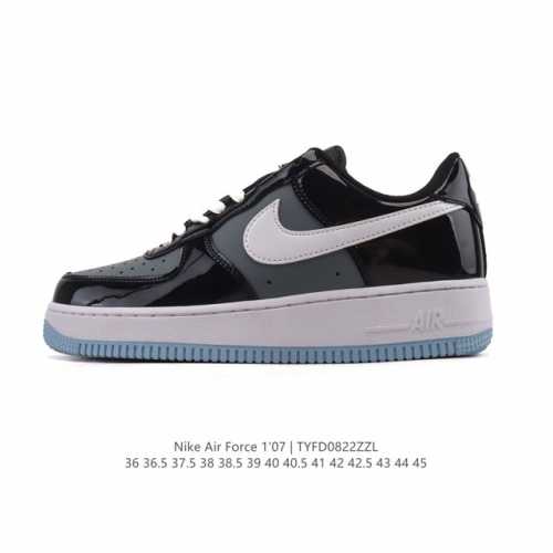 Nike Air Force 1 Low patent leather upper Air Force One low-top sports casual s