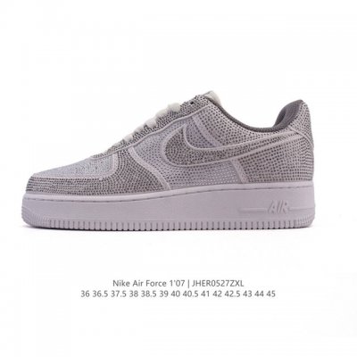 Nike Air Force 1 '07 Low Air Force One White Shoes With Air Cushion, New Model F