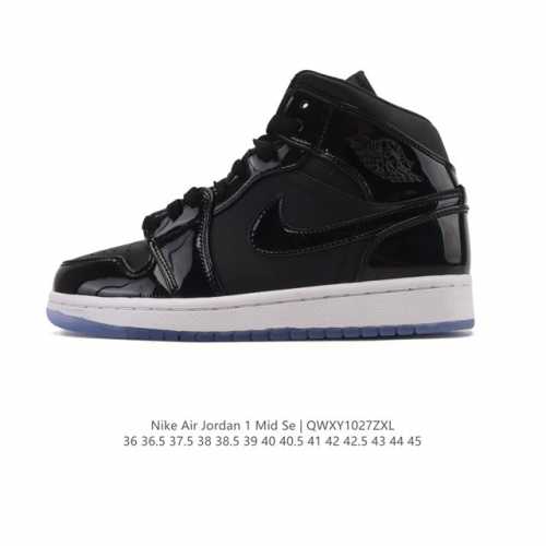 Nike Air Jordan 1 Mid Men's and Women's Basketball Shoes, Stylish and Lightweigh