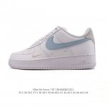 Top-grain leather Nike Air Force 1 '07 Low, cushioned white sneakers. A versati