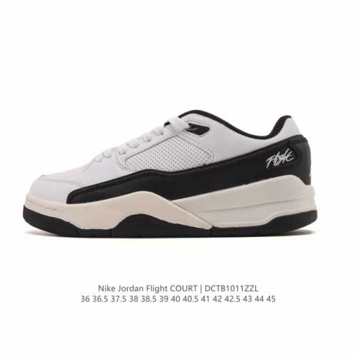 Nike Jordan Flight Court Fashionable Casual Non-Slip Durable Low-Top Sneakers Re
