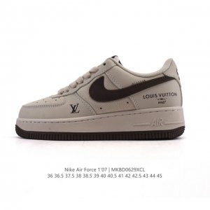 Company-level Nike Air Force 1 '07 Low Air Force One white shoes with air cushi