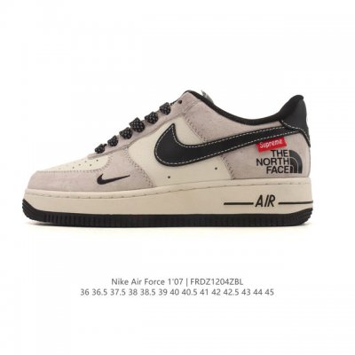 Nike Air Force 1 '07 Low, a versatile, platform, low-top white sneaker with cus
