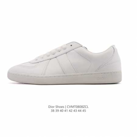 Company-grade Dior men's white sneakers with leather uppers, thick soles, and he - Click Image to Close