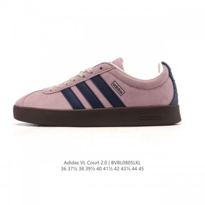 Adidas Vl Court 2.0 Shoes T-Toe Shoes. These white, casual sneakers are designe