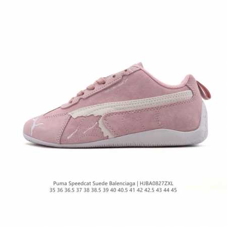 Puma x Balenciaga Speedcat series sneakers, thin-soled, suede leather, round-toe - Click Image to Close