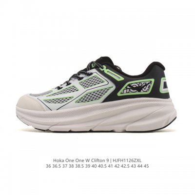 Hoka One One upgraded Clifton 9, a lightweight cushioned running shoe for men an