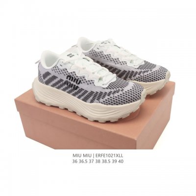 New Factory-Grade Miumiu Platform Heel-Increasing Sports Dad Shoes, a Stylish an