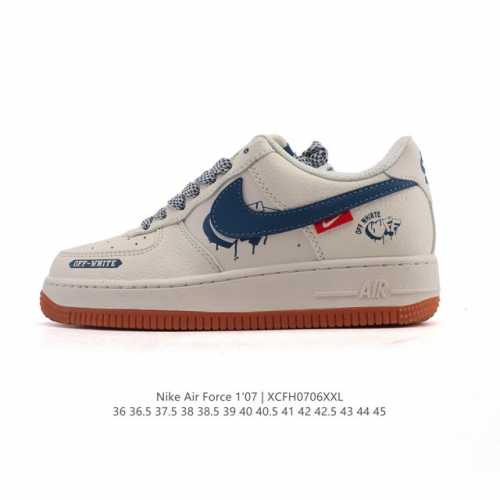 Company-level Af1 Nike Air Force 1 '07 Low Air Force One white shoes with thick
