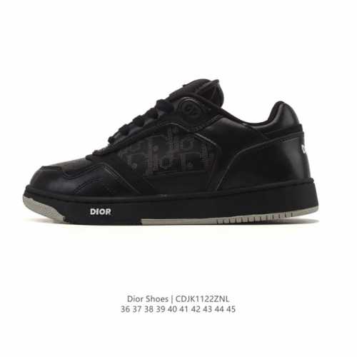 Company-grade Dior men's and women's white sneakers, platform, height-increasin